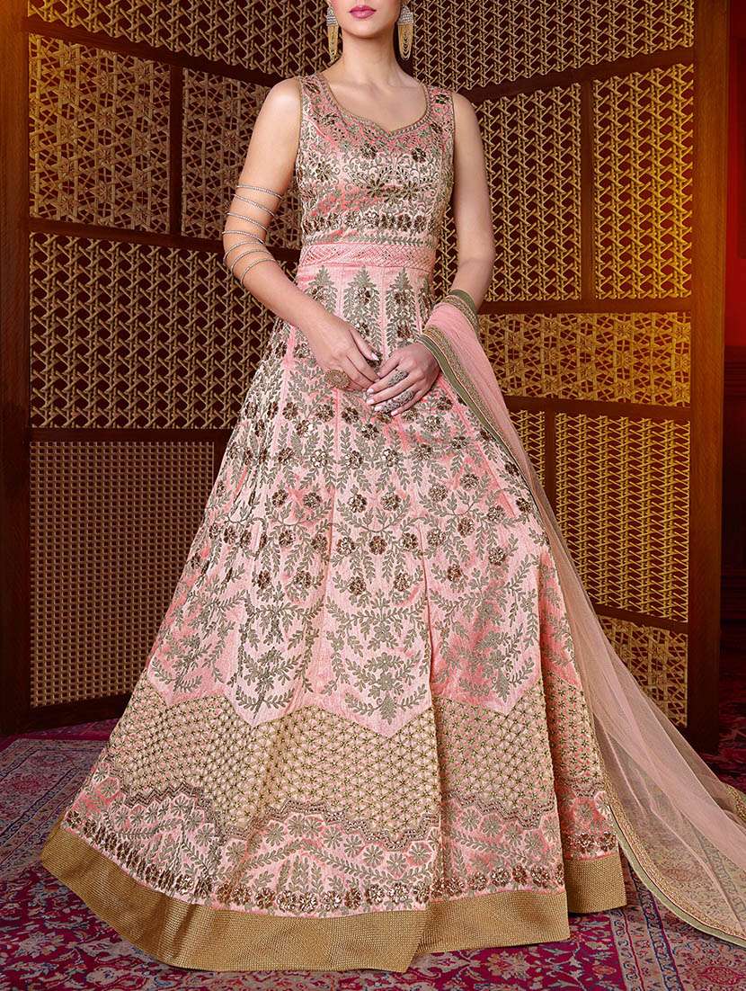 embroidered anarkali suits unstitched suit