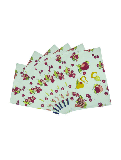 printed cotton set of 6 table mat - 13946235 - Standard Image - 0