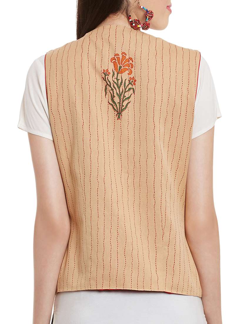 beige cotton printed jacket - 13947165 -  Standard Image - 2