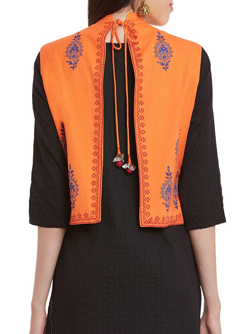 orange cotton printed jacket - 13947168 - Standard Image - 2