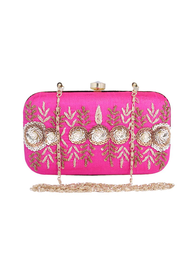pink metal clutch - 13949080 - Zoom Image - 0