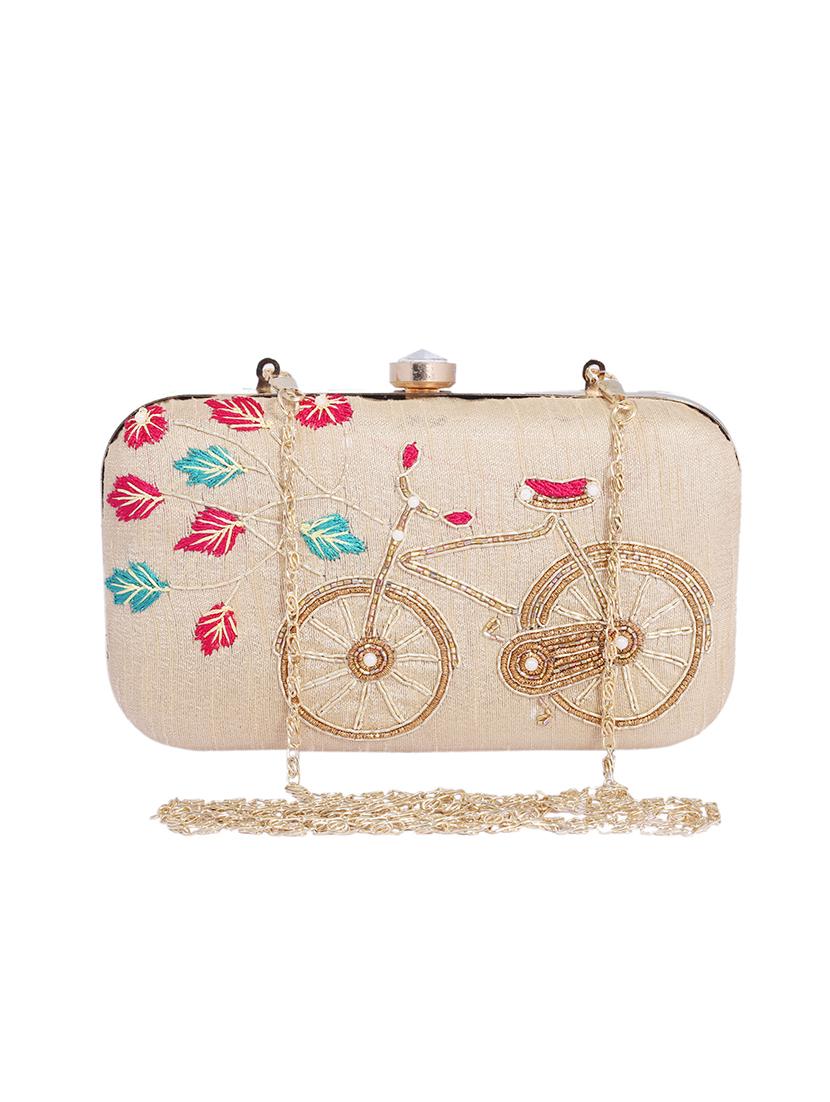 beige metal clutch - 13949087 - Zoom Image - 0