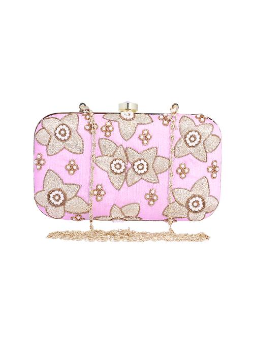pink metal  clutch - 13949089 -  Standard Image - 0