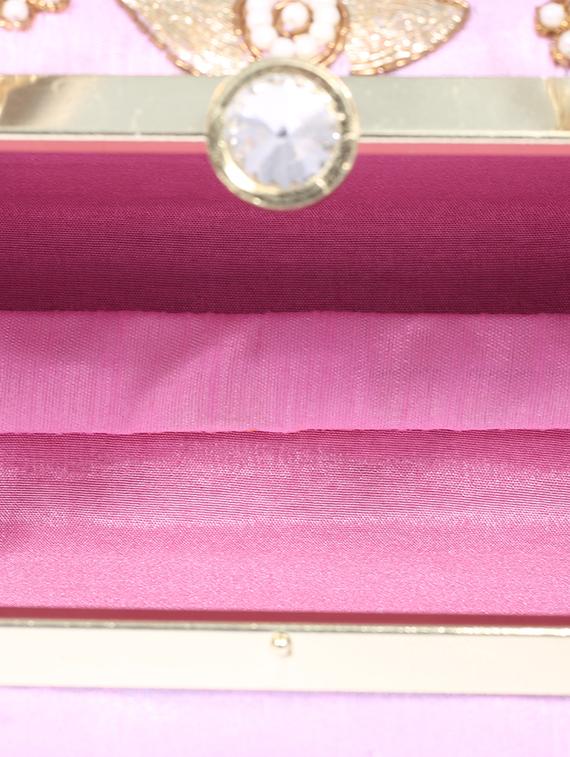 pink metal clutch - 13949089 - Standard Image - 2