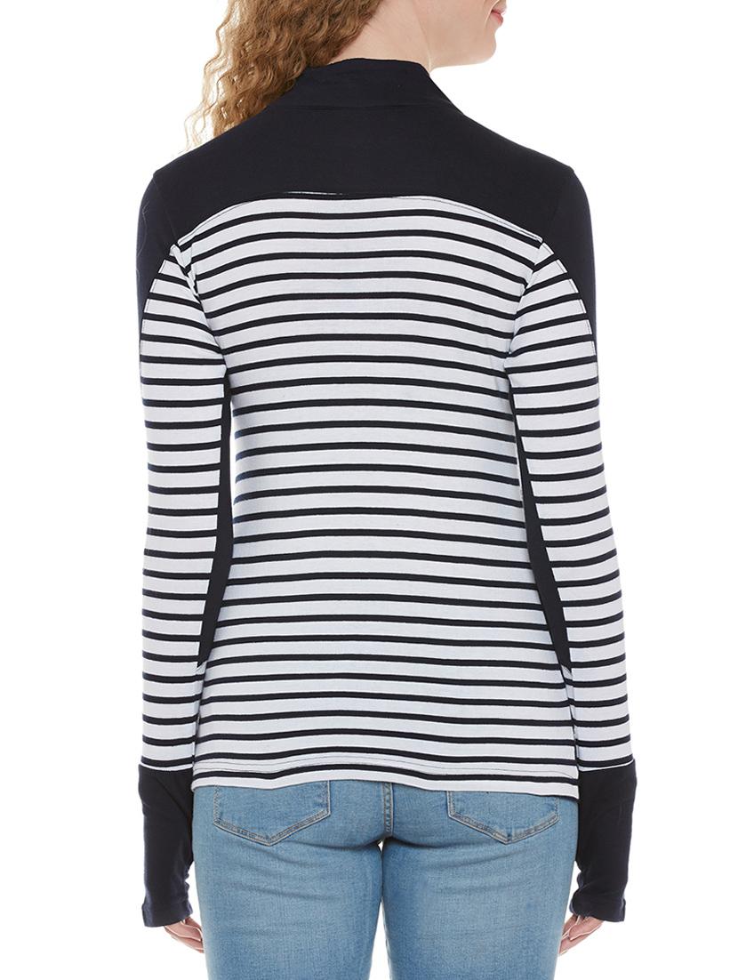 striped white cotton tee - 13950002 - Standard Image - 2