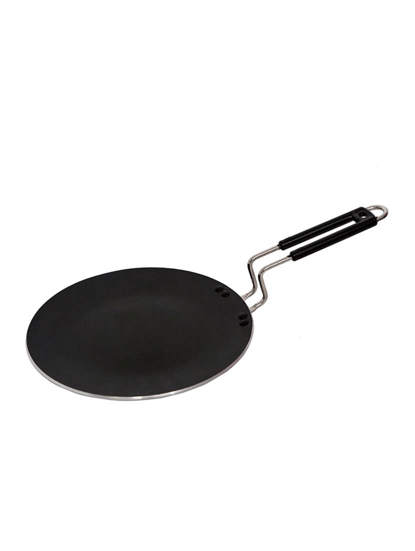 usha shriram induction base non-stick concave tawa 25cm (induction & gas compatible)