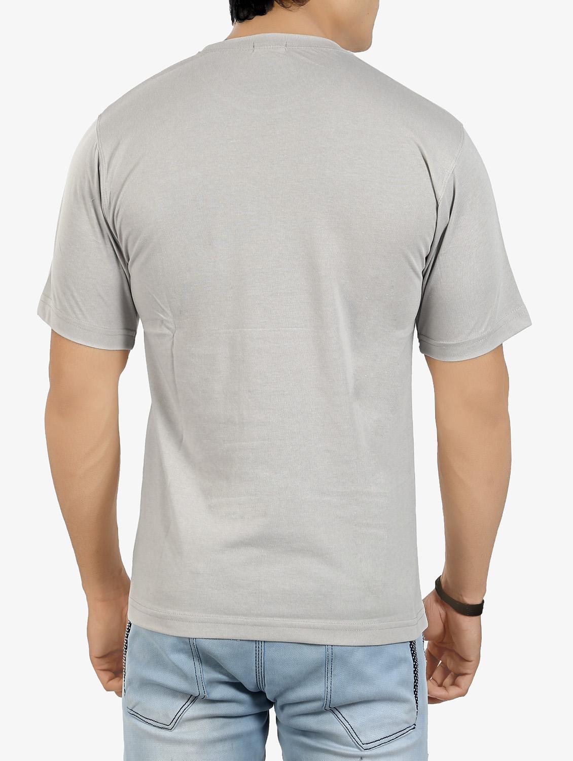 grey cotton front print t-shirt - 13959763 - Standard Image - 2