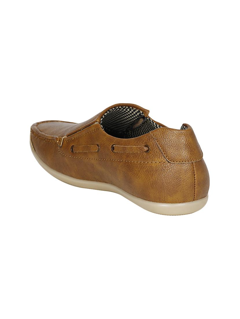 brown leatherette slip on loafer - 13959869 - Standard Image - 2