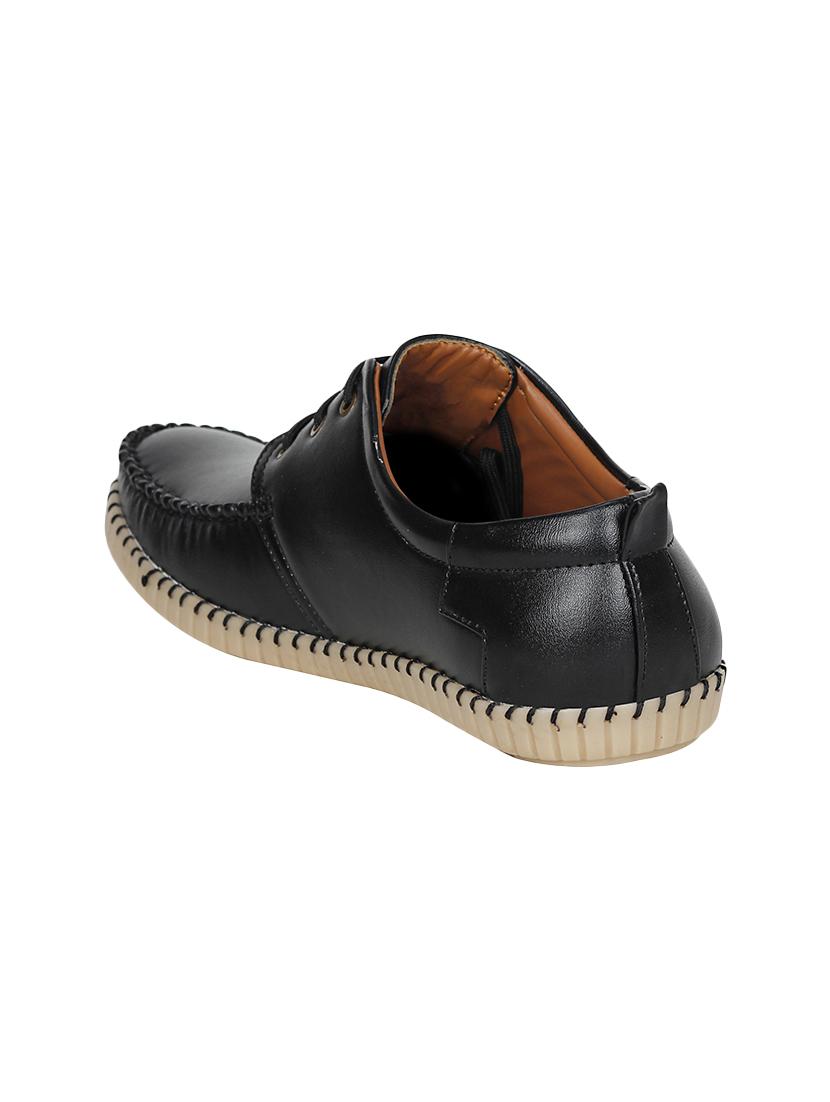 black leatherette lace up shoe - 13960084 - Standard Image - 2