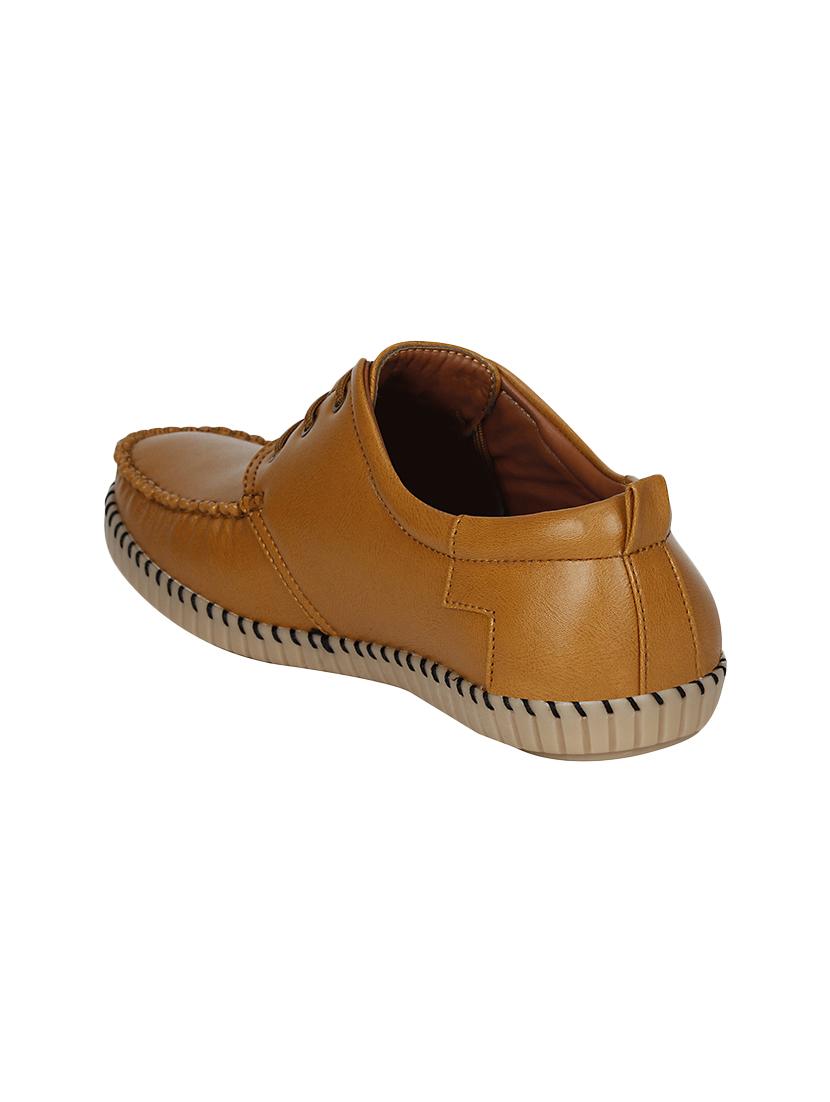 tan leatherette lace up shoe - 13960086 - Standard Image - 2