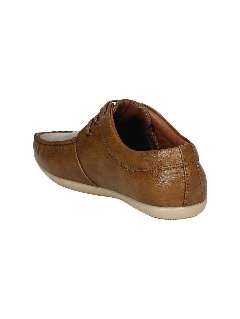 tan leatherette lace up shoe - 13960089 - Standard Image - 2