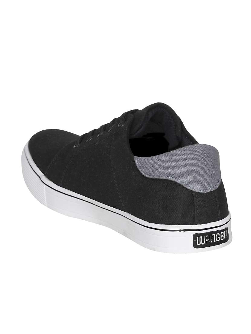 black canvas lace up sneaker - 13961522 - Standard Image - 2