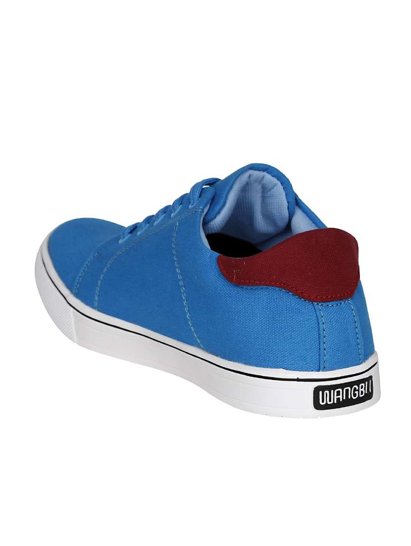 light blue canvas lace up sneaker - 13961527 - Standard Image - 2