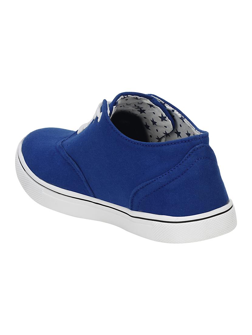 blue canvas lace up sneaker - 13961541 - Standard Image - 2