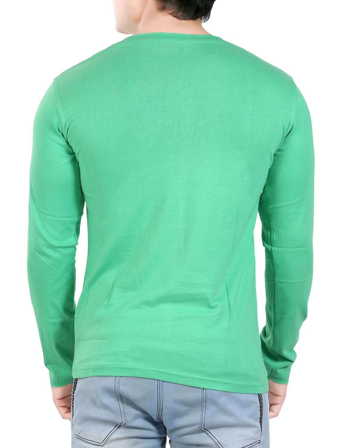 green cotton t-shirt - 13972444 - Standard Image - 2