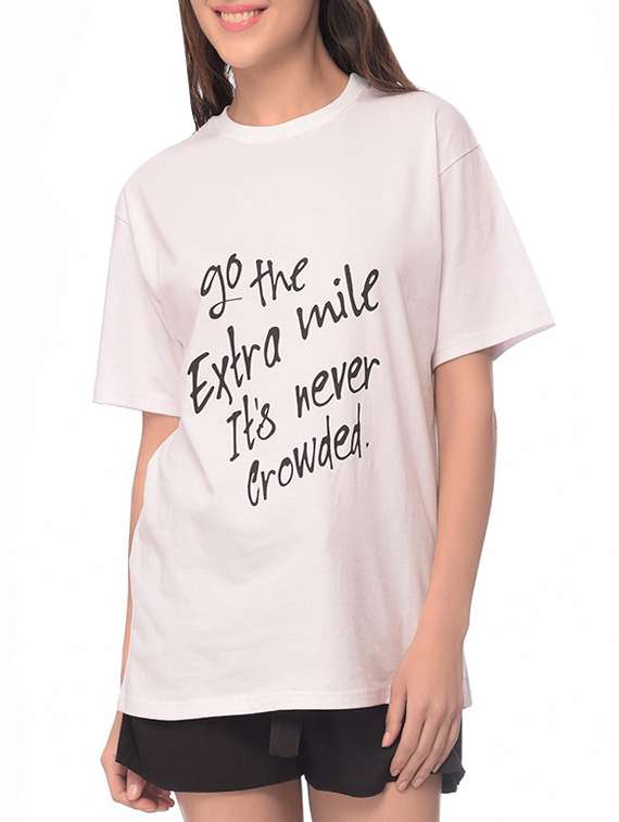 white cotton regular tshirt