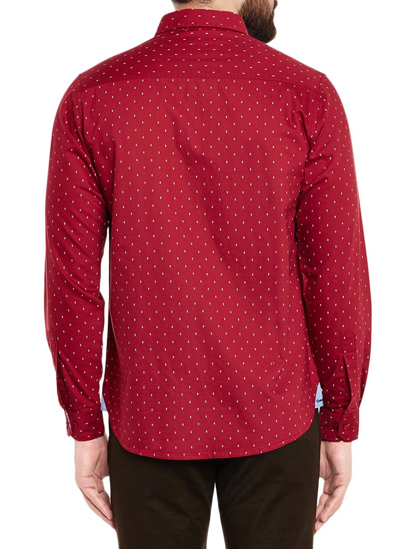 red cotton blend casual shirt - 13974385 - Standard Image - 2
