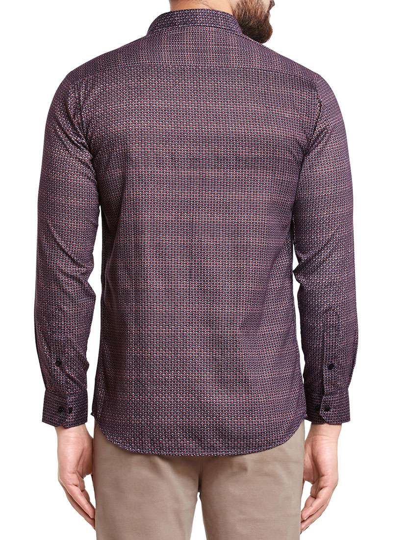 red cotton blend casual shirt - 13974398 - Standard Image - 2