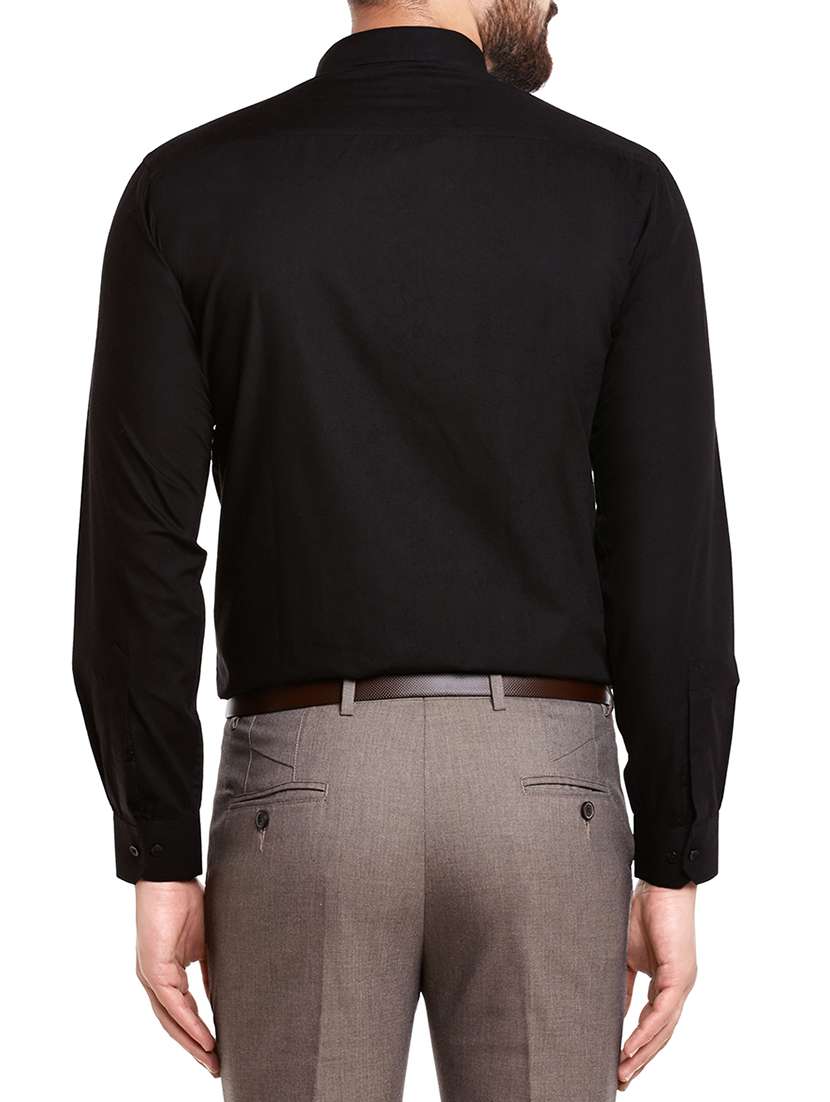 black cotton blend formal shirt - 13974403 -  Standard Image - 2
