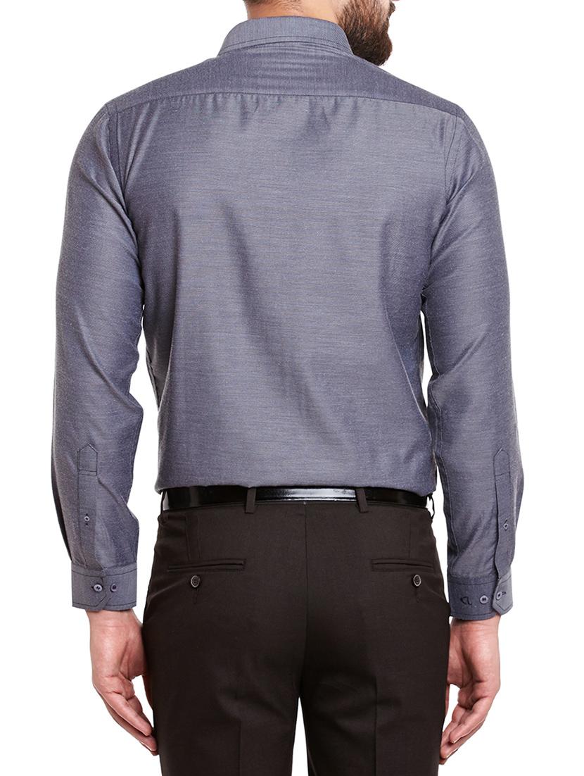grey cotton blend formal shirt - 13974408 - Standard Image - 2