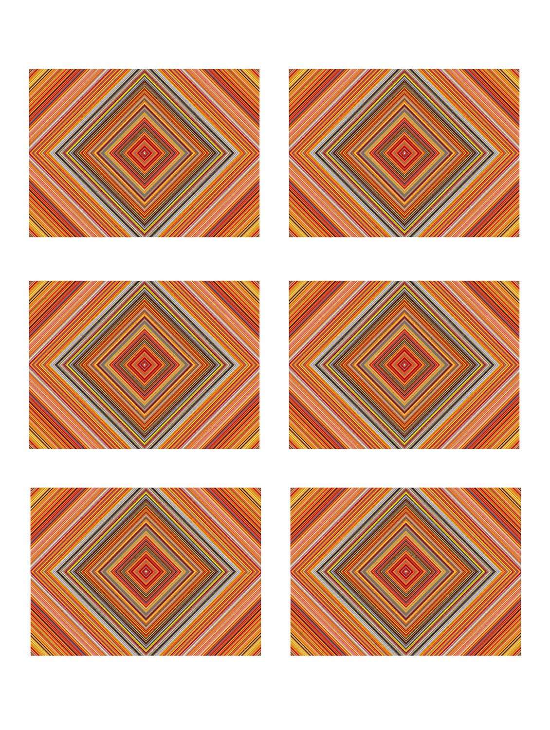 ambbi collections printed polyester set of 6 placemats