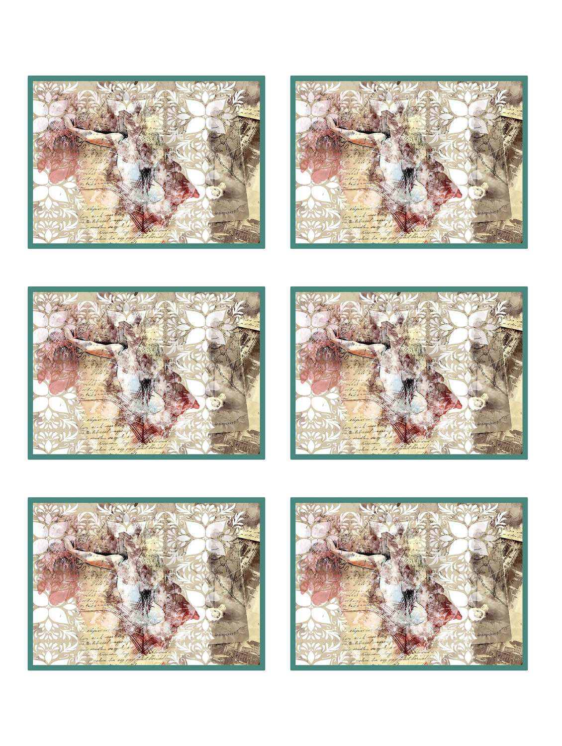 ambbi collections printed polyester set of 6 placemats