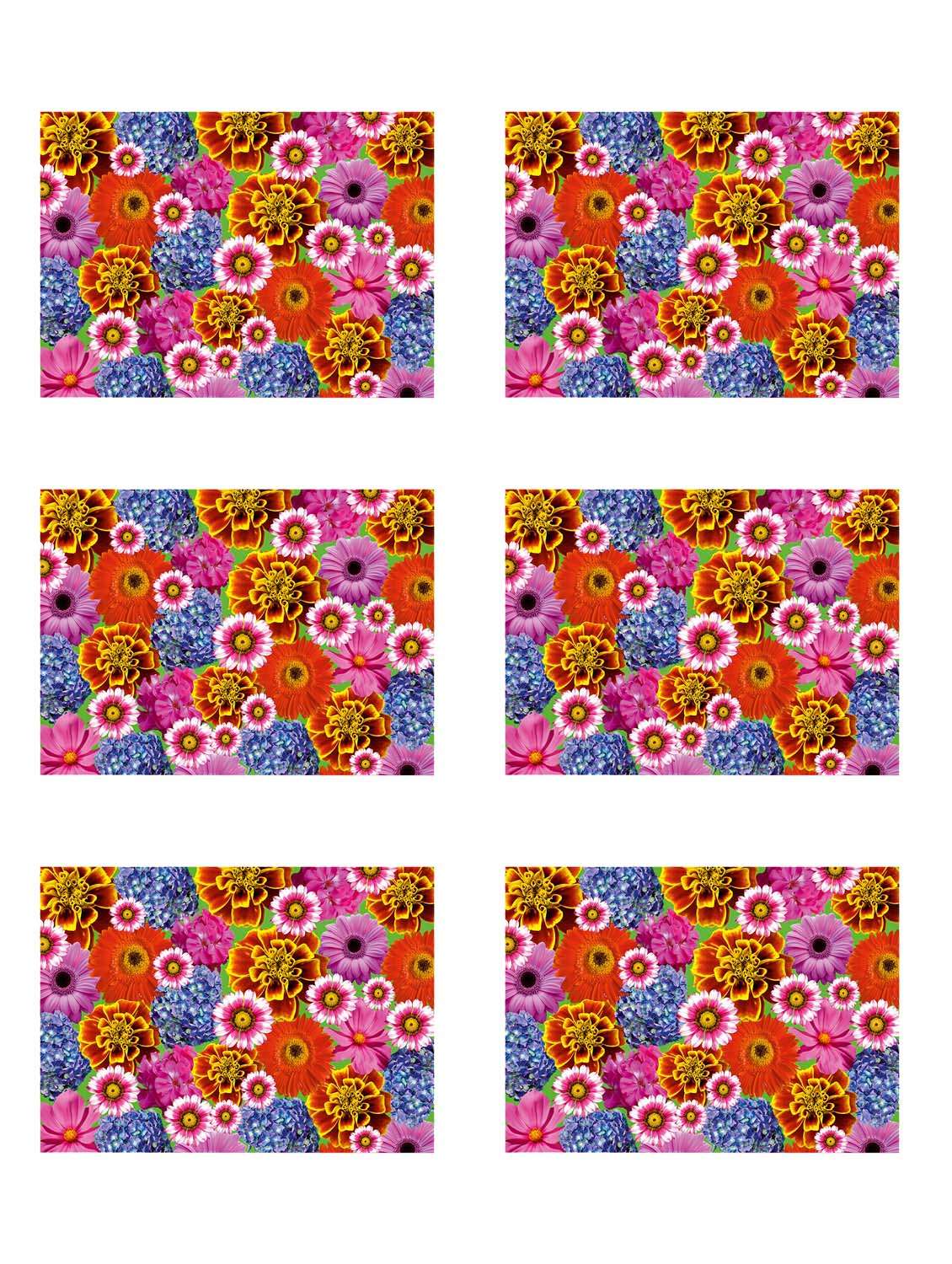 ambbi collections printed polyester set of 6 placemats