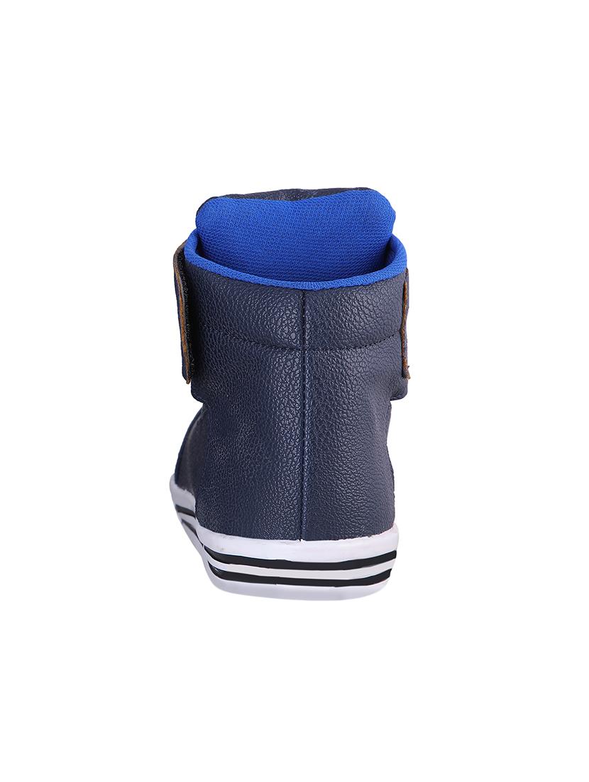 blue leatherette lace up sneaker - 13979081 - Standard Image - 2