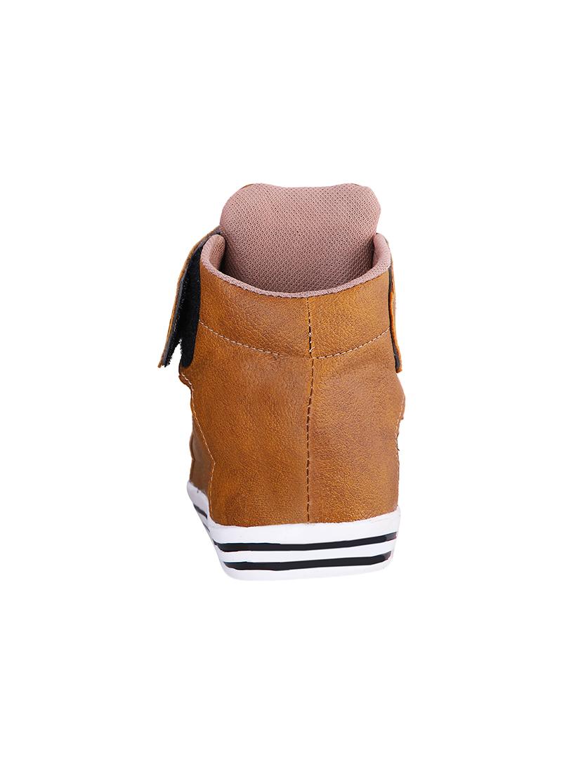 tan leatherette lace up sneaker - 13979082 - Standard Image - 2