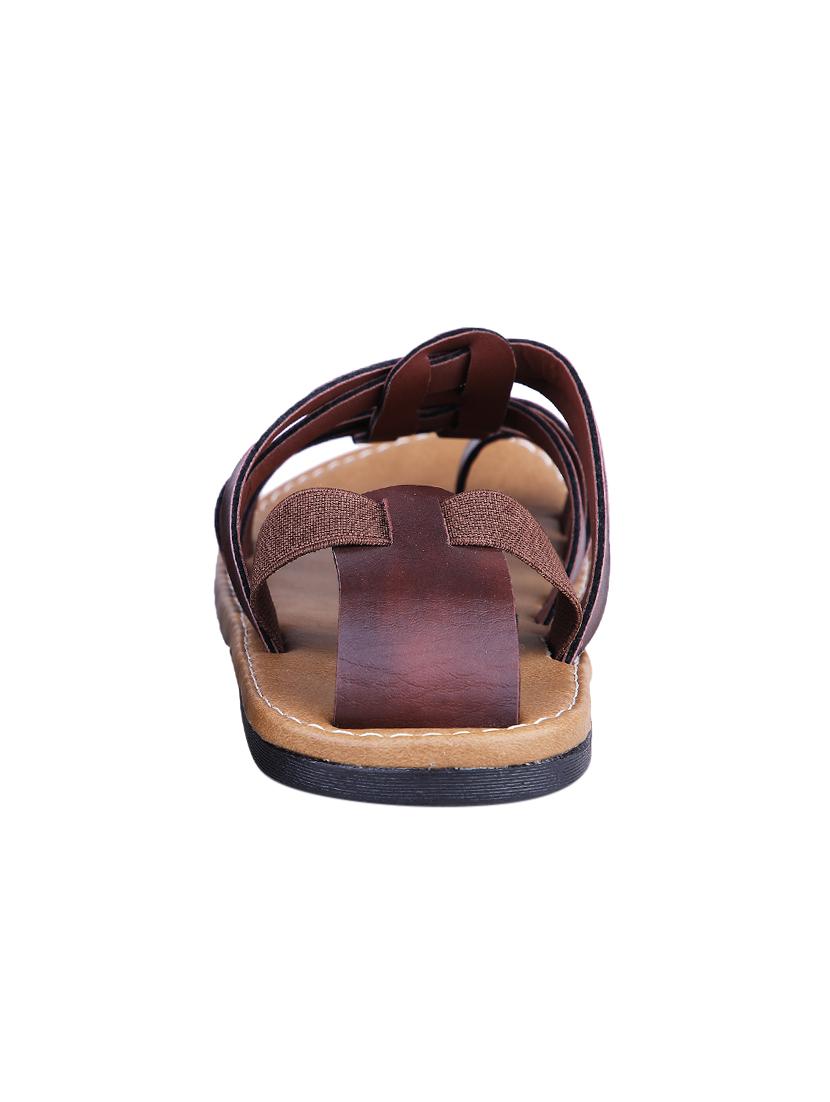 brown leather back strap sandal - 13979092 - Standard Image - 2