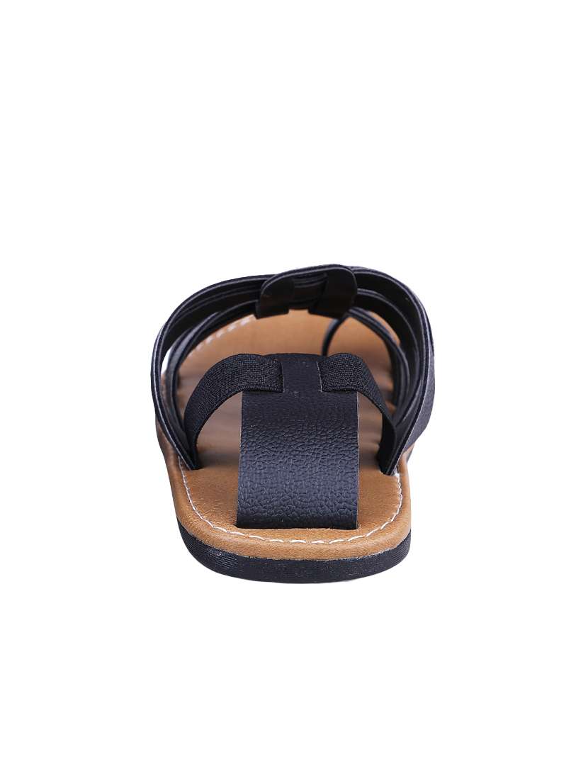 black leather back strap sandal - 13979093 -  Standard Image - 2