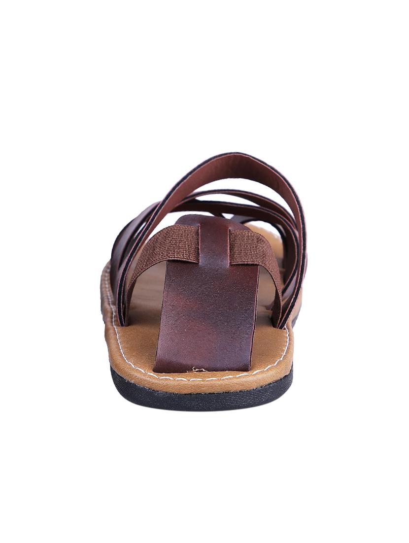 brown leather back strap sandal - 13979094 - Standard Image - 2
