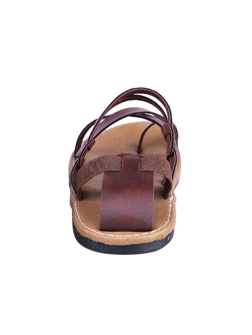 brown leather back strap sandal - 13979096 - Standard Image - 2