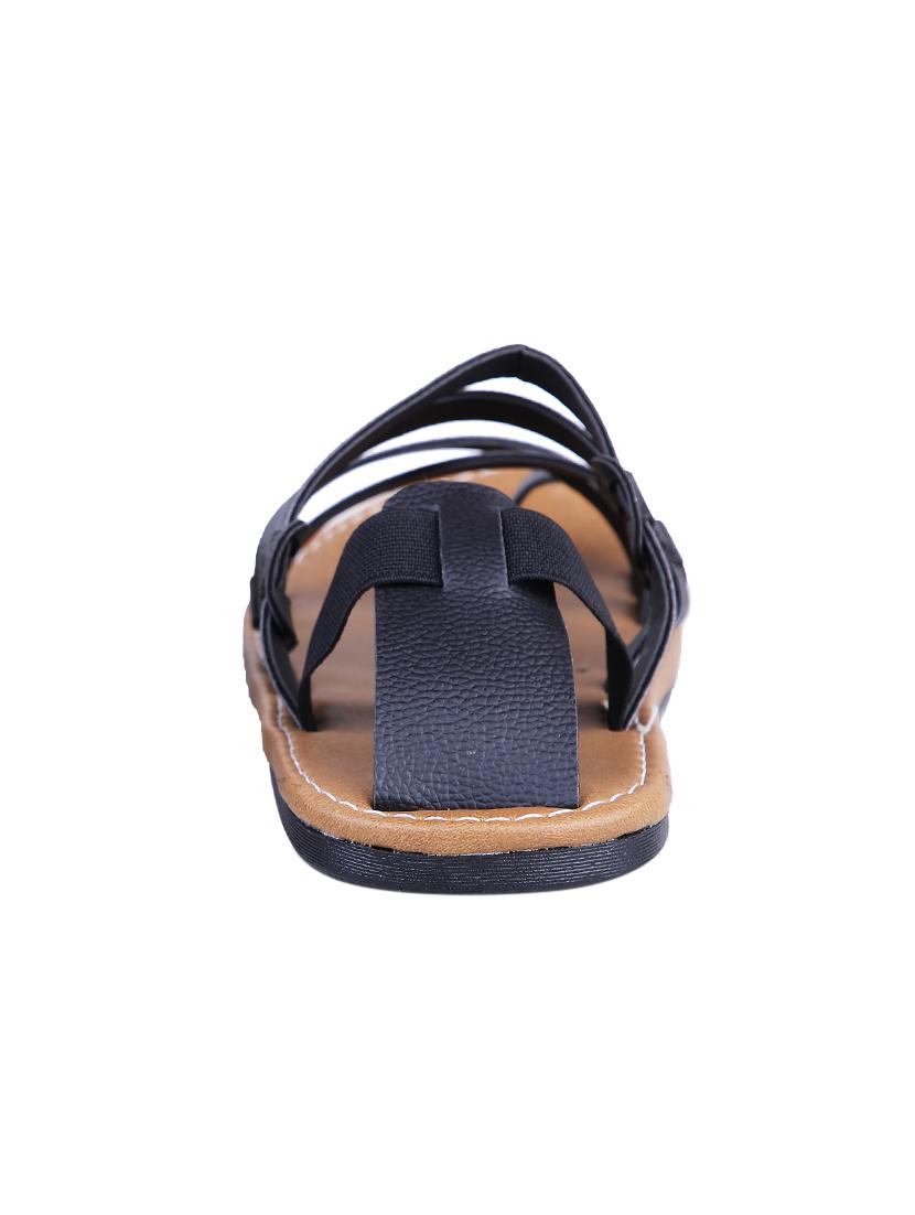 black leather back strap sandal - 13979097 - Standard Image - 2