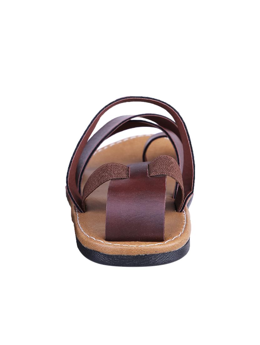 brown leather back strap sandal - 13979098 - Standard Image - 2