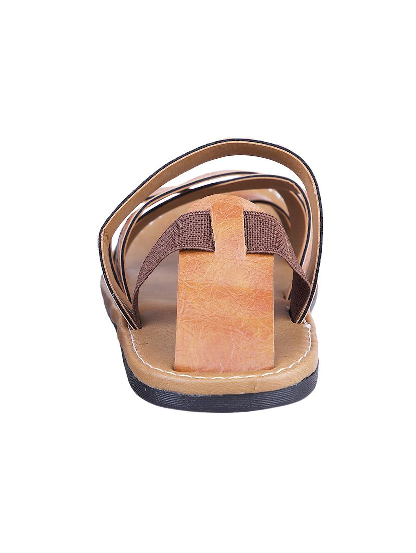 brown leatherette back strap sandal - 13979175 - Standard Image - 2