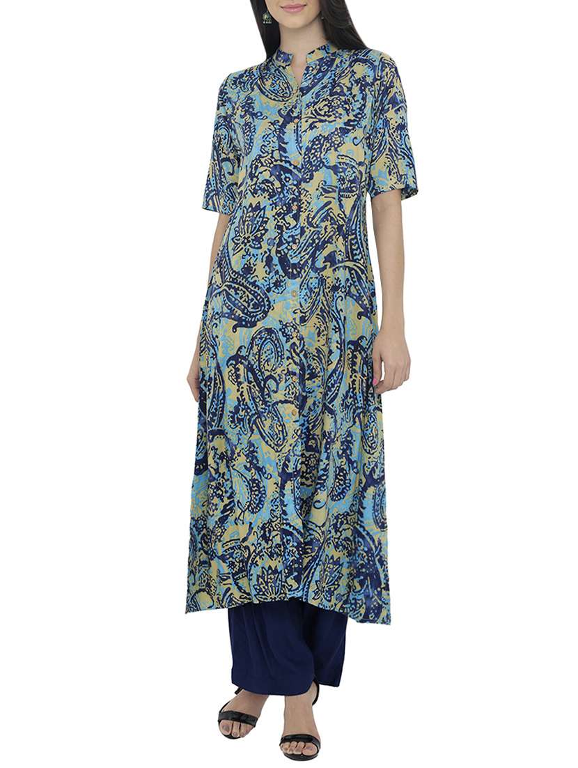 a-line printed kurta