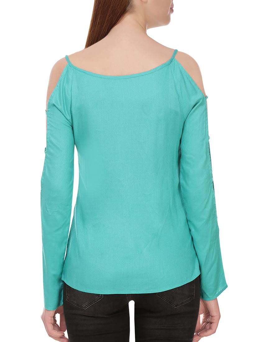 aqua blue regular top - 13984483 - Standard Image - 2