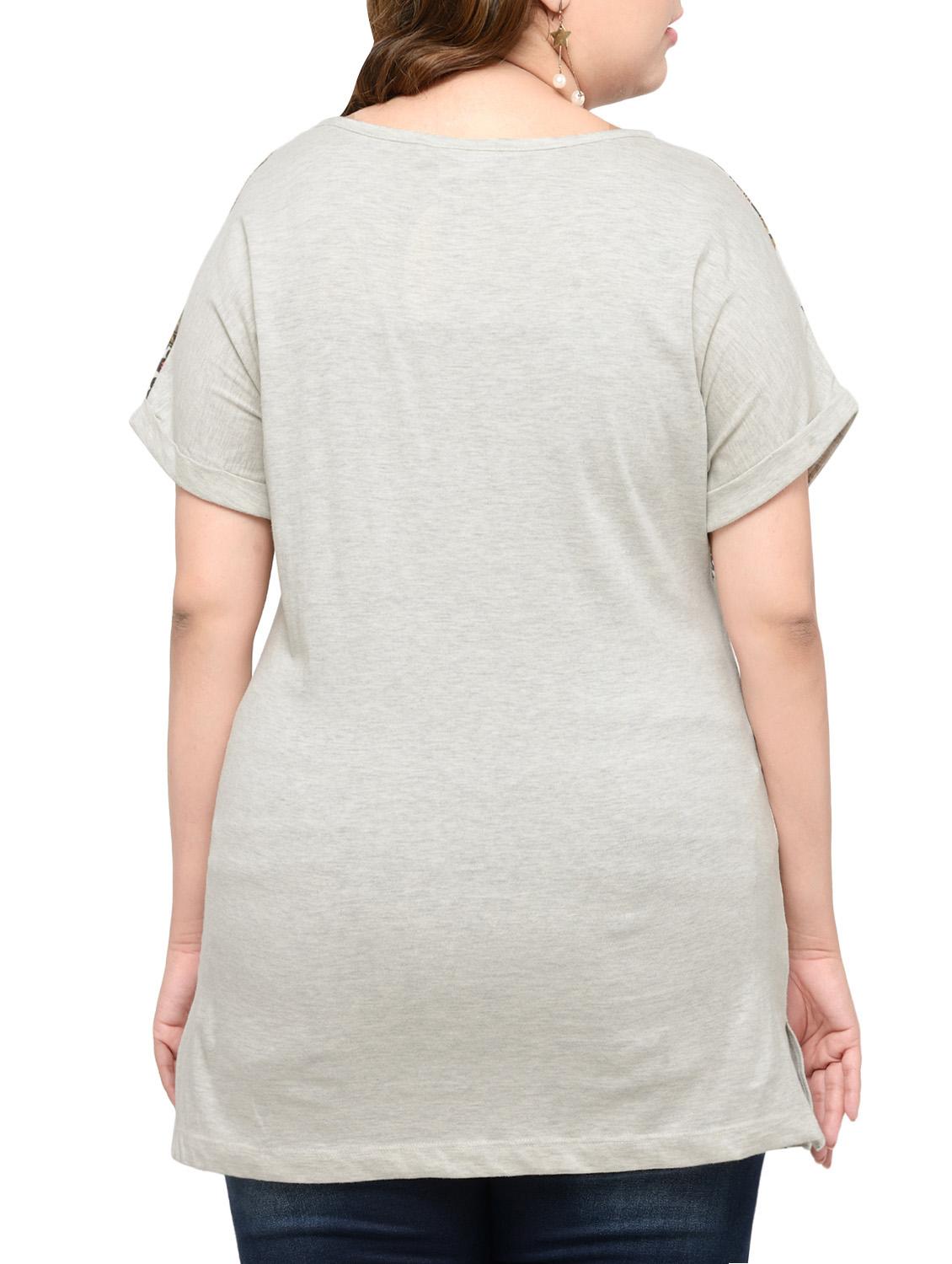 floral print cotton plus tee - 13988894 - Standard Image - 2