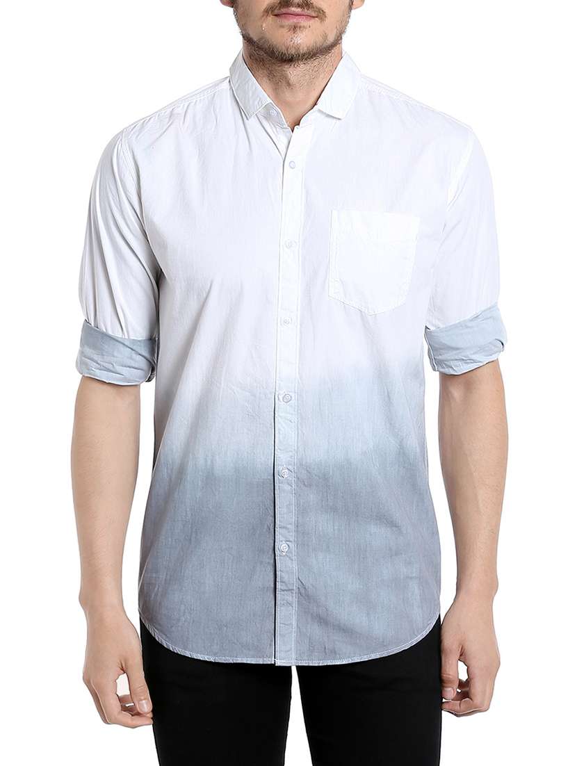 white cotton casual shirt
