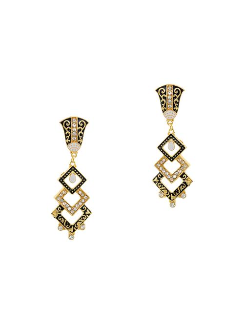 multi colored metal drop earrings - 13991935 - Standard Image - 0