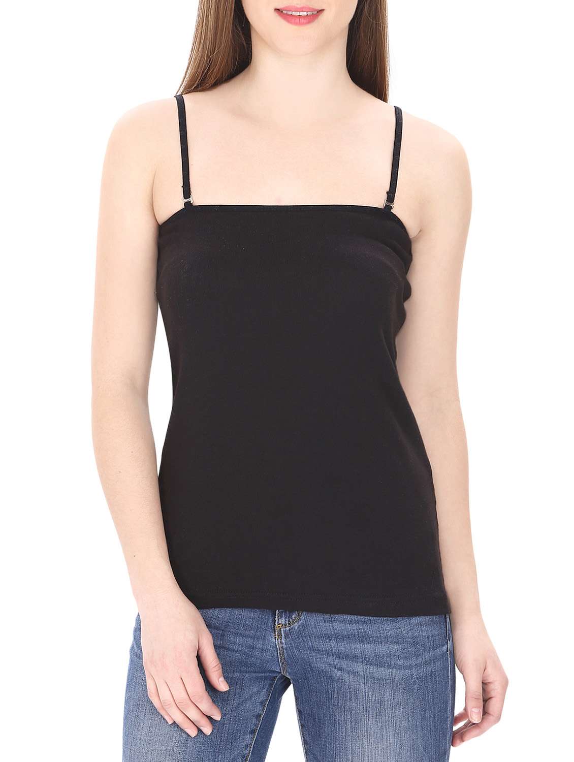 black cotton camisole