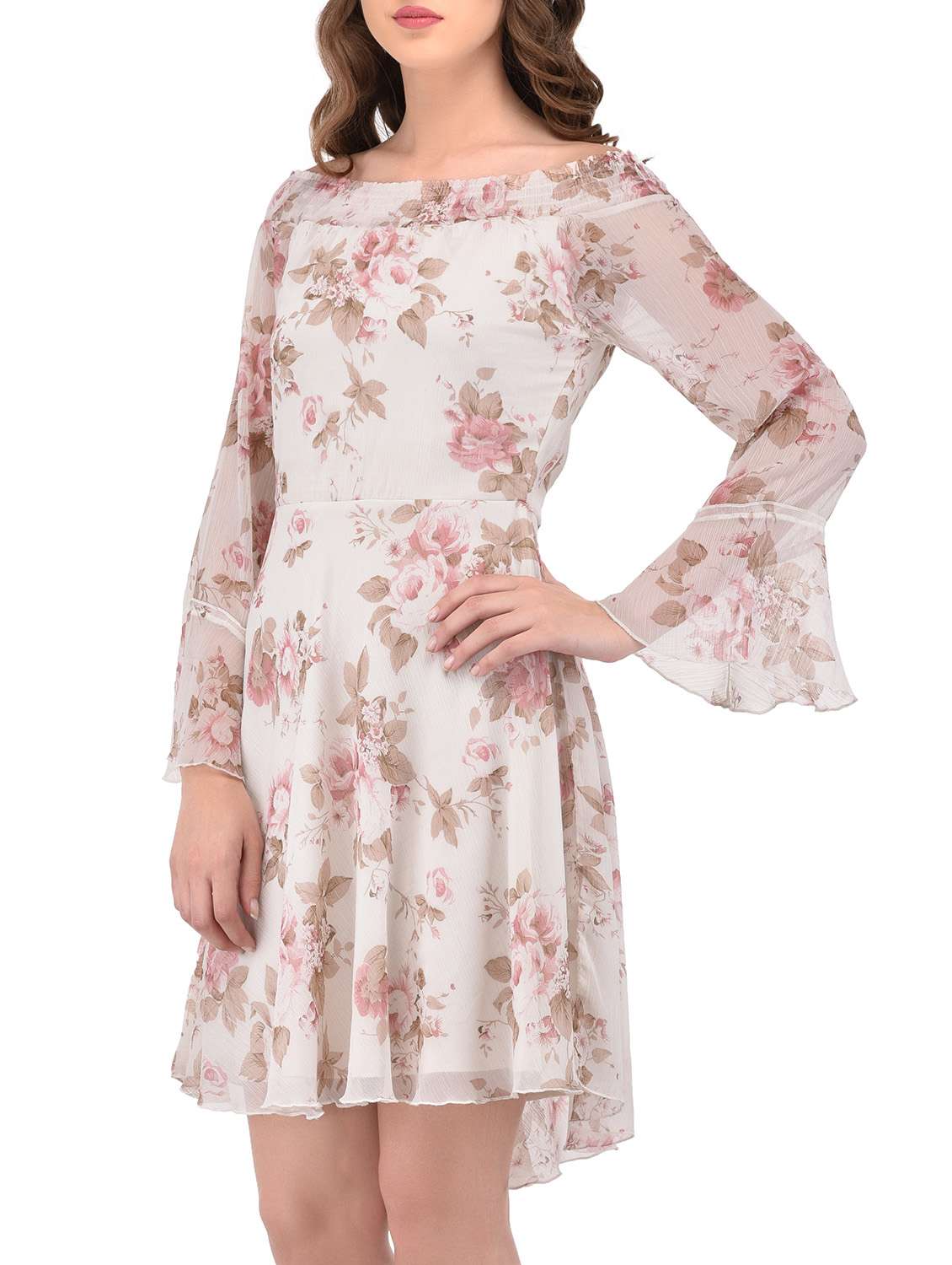 women's high low floral dress - 13996496 -  Standard Image - 2