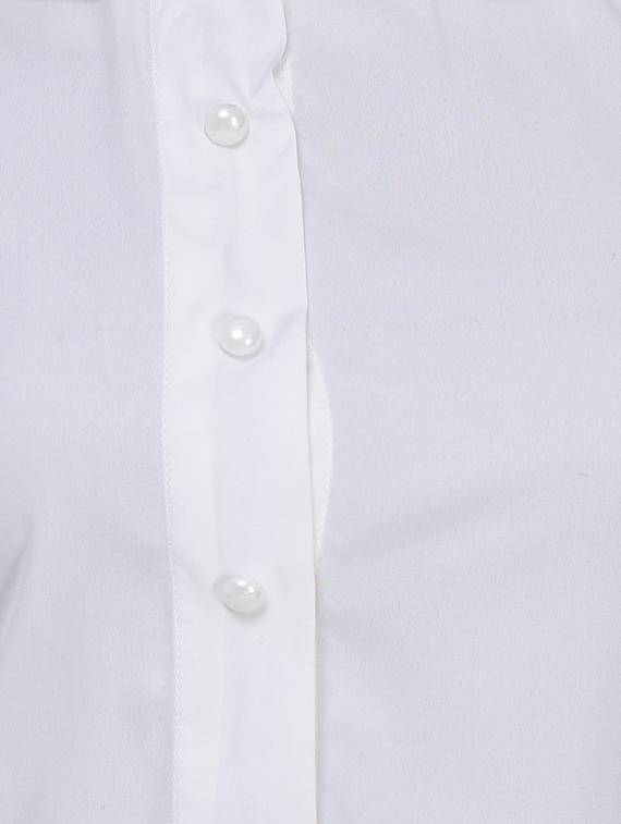 white shirt with overlap back - 13996927 - Standard Image - 2