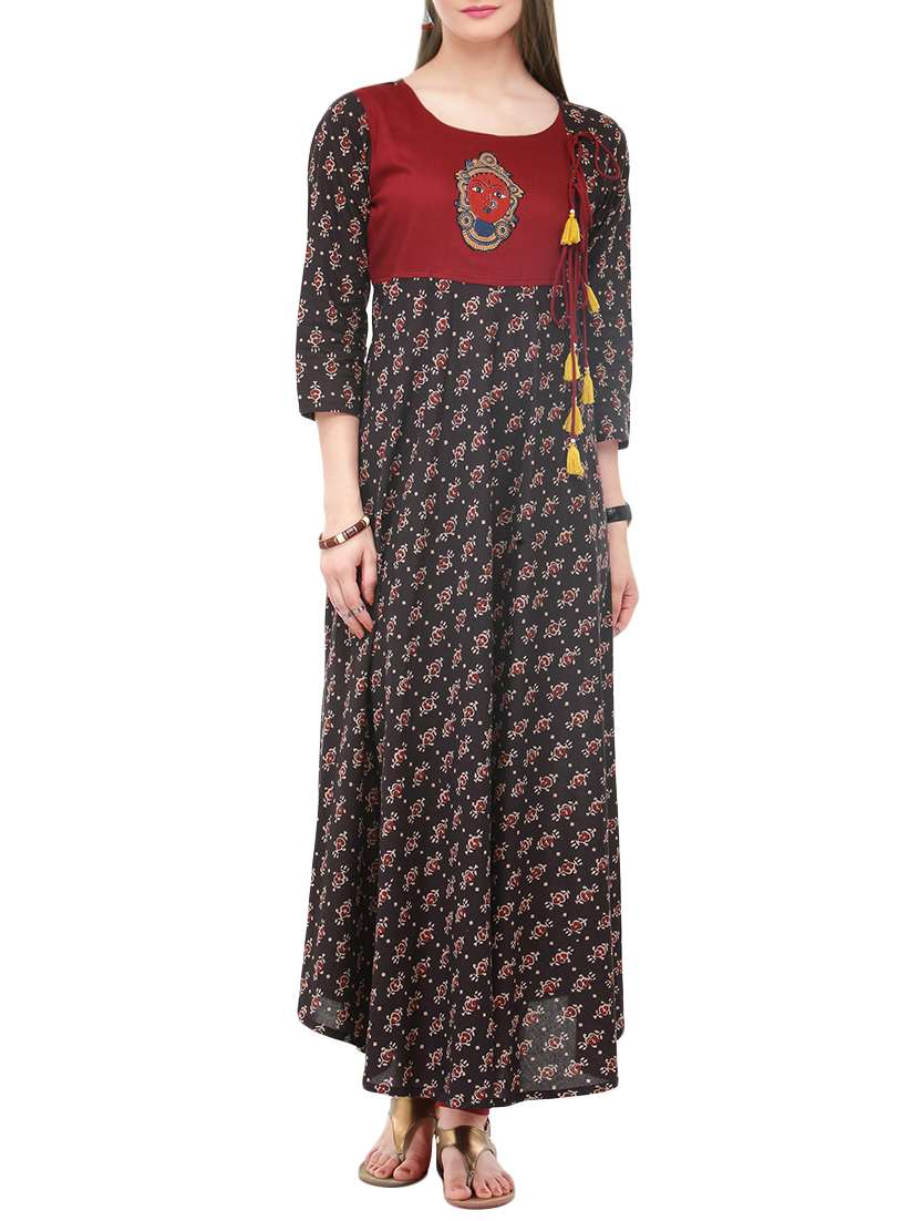 flared tassels printed kurta