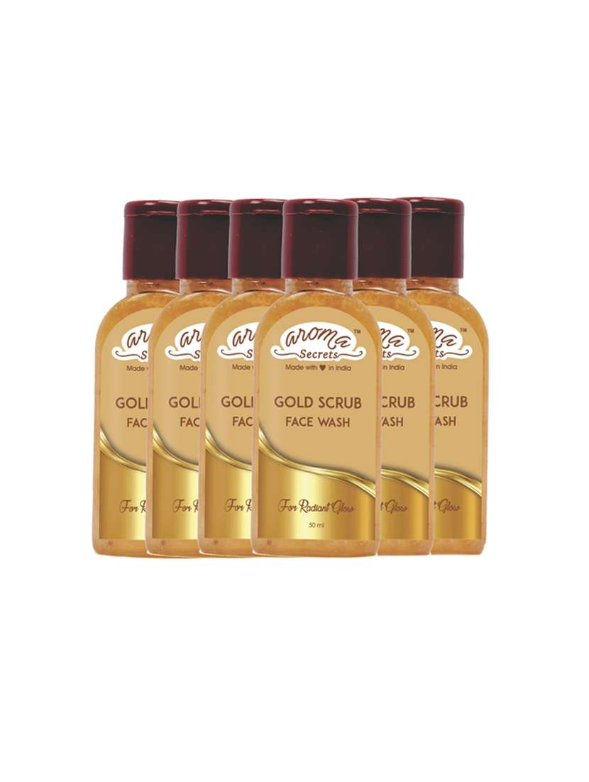 aroma secrets gold scrub face wash (pack of 6)