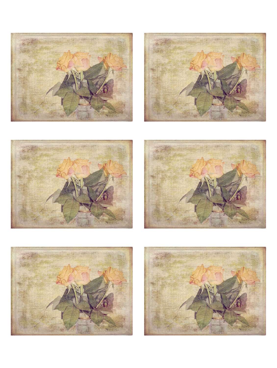 printed polyester table mat set of 6 pcs