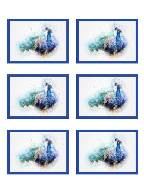 printed polyester table mat set of 6 pcs - 14000245 -  Standard Image - 0