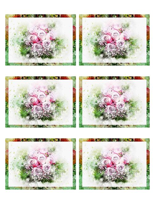 printed polyester table mat set of 6 pcs - 14000254 - Standard Image - 0