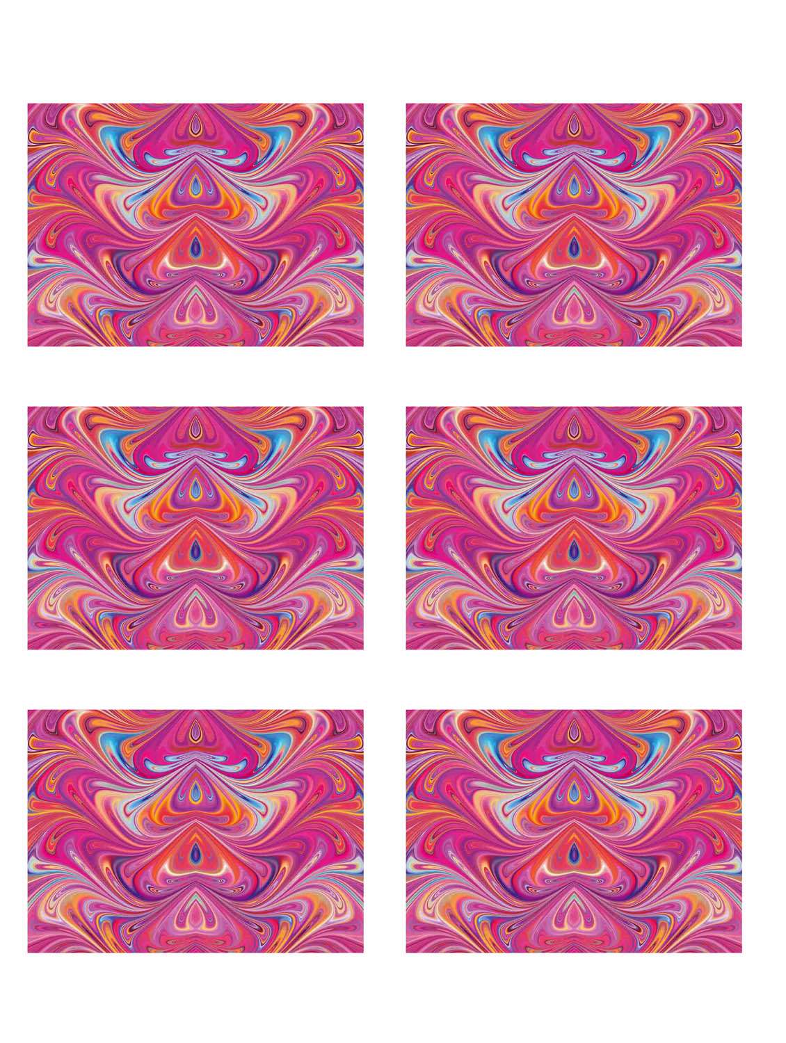 printed polyester table mat set of 6 pcs